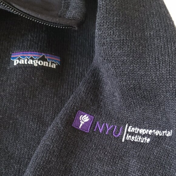 Patagonia New Better Sweater Fleece Jacket Full-Zip Men XL Black w/ Logo - Picture 10 of 12